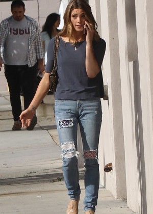 Ashley Greene in Ripped Jeans out in Los Angeles
