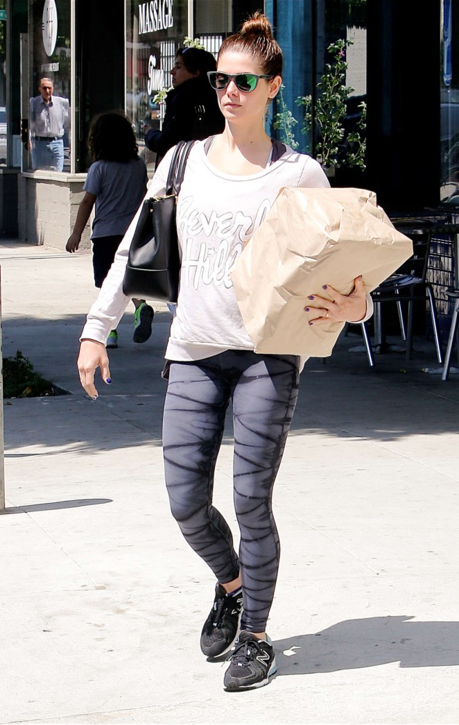 Ashley Greene in Tights Out in LA