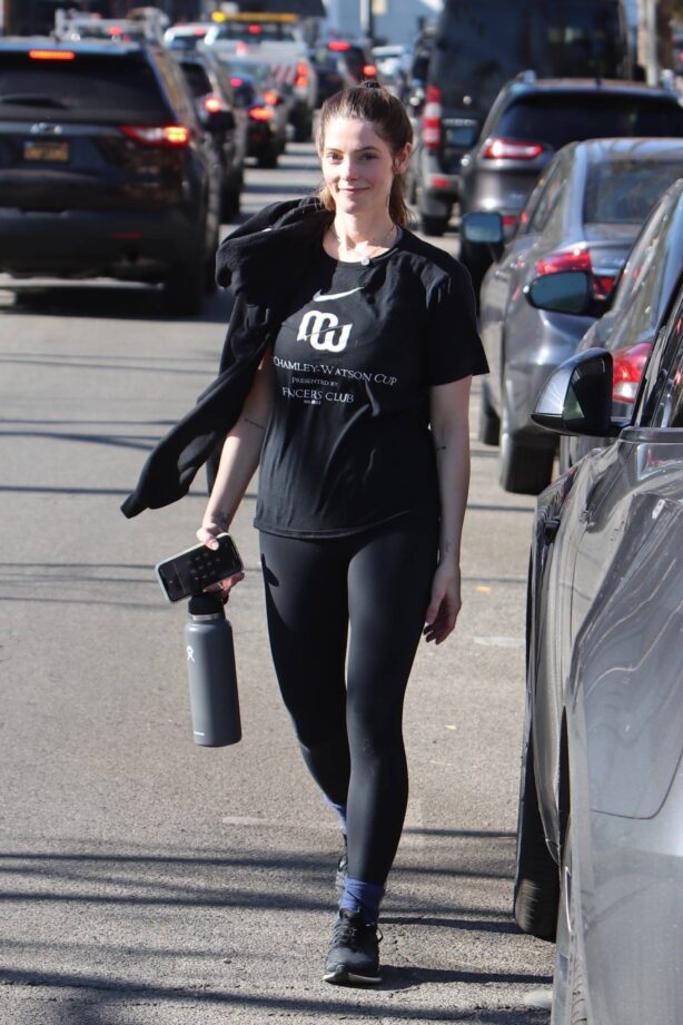 Ashley Greene - Seen after a workout at Training Mate Gym in Studio City