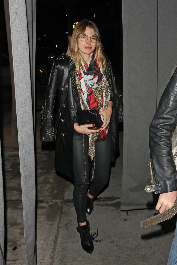Ashley Hart at Craig's Restaurant on Christmas Eve in West Hollywood