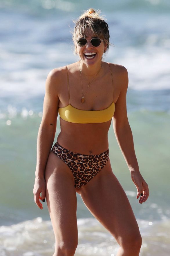Ashley Hart in Bikini at a beach in Sydney