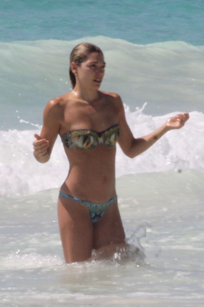 Ashley Hart in Bikini on the beach in Tulum