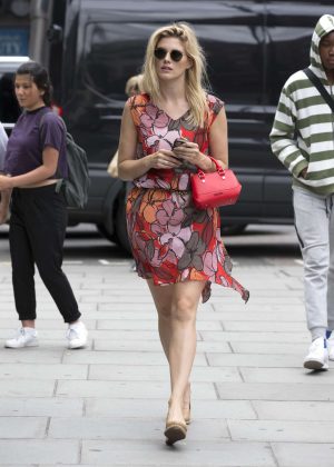Ashley James in Mini Dress Shopping in London