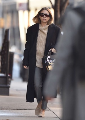 Ashley Olsen in Long Coat out in New York