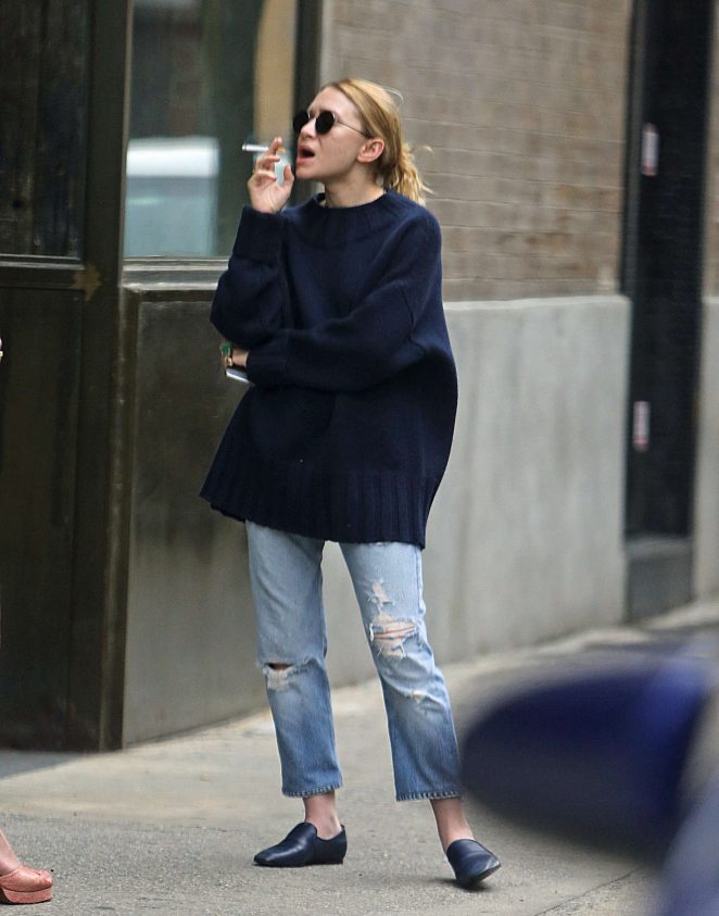 Ashley Olsen out in New York City