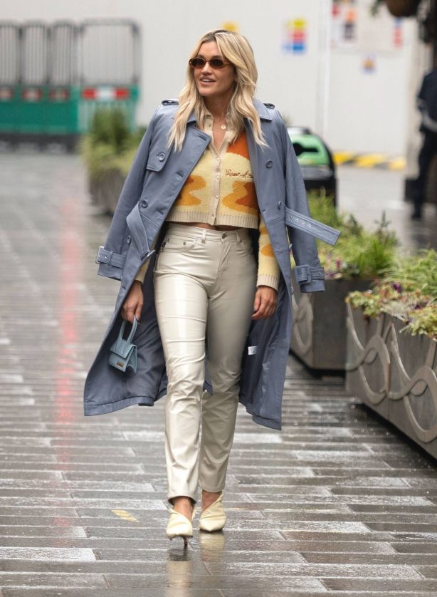 Ashley Roberts - In Fiorucci trousers at the Global Radio Studios in London