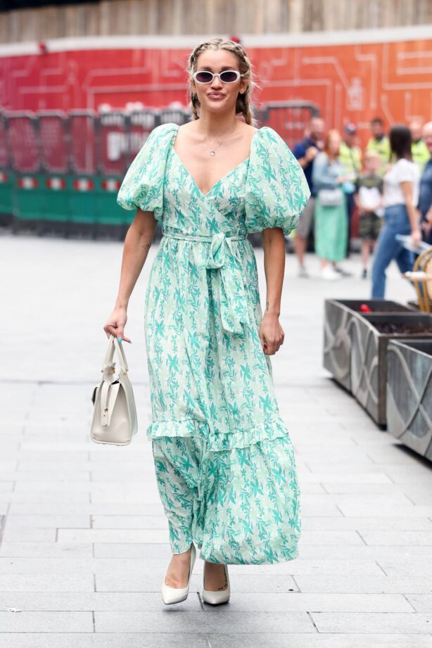 Ashley Roberts - In maxi summer dress seen departing the Global Radio Studios in London