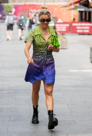 Ashley Roberts - Is seen departing the Global Radio Studios in London