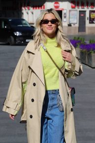 Ashley Roberts - Out in denim trousers and fluffy Top in London