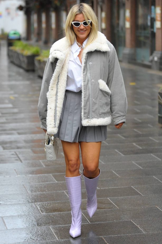 Ashley Roberts - Pictured leaving the Heart Radio Studios in London