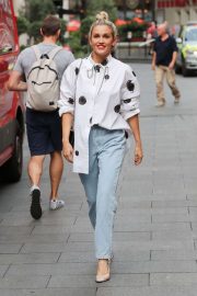 Ashley Roberts seen while exits the Heart Radio Studios in London