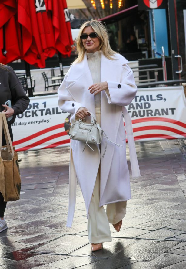 Ashley Roberts - Stepping out at Heart radio in London