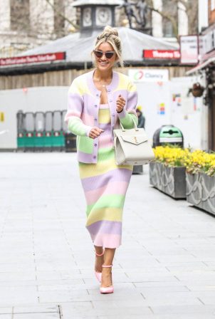 Ashley Roberts - Wearing an Olivia Rubin outfit and ASOS heels while out in London