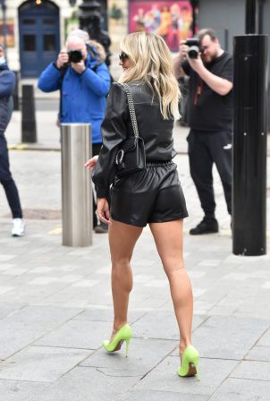 Ashley Roberts - wearing River Island outfit and ASOS heels in London