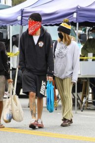 Ashley Tisdale and Christopher French - Shopping candids at the Farmer's Market