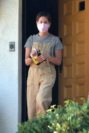Ashley Tisdale at her house in Los Feliz