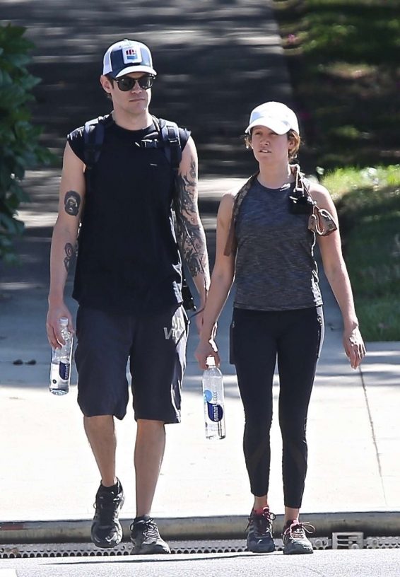 Ashley Tisdale - goes hiking with her husband in Los Angeles