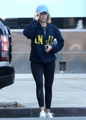 Ashley Tisdale in Black Leggings - Out in Hollywood