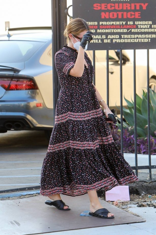 Ashley Tisdale - In dress arrives at a studio in Los Angeles
