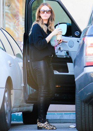 Ashley Tisdale in Leather Pants out in Studio City – GotCeleb