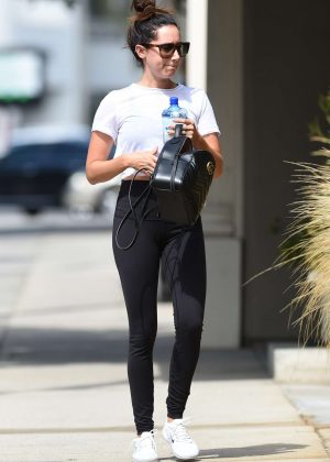 Ashley Tisdale in Leggings out in Los Angeles
