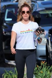 Ashley Tisdale in Tights - Going to the gym in Studio City