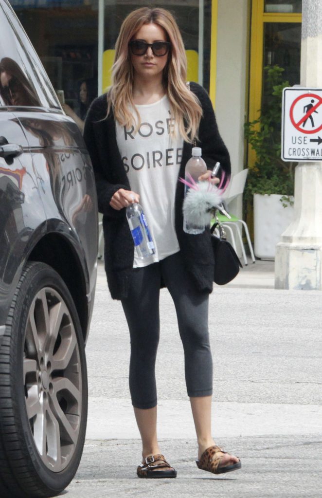 Ashley Tisdale in Tights out in Los Angeles