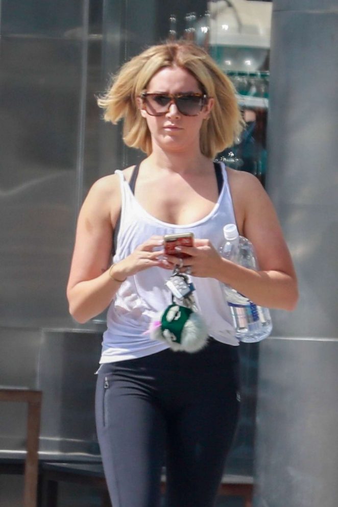 Ashley Tisdale - Leaves the gym in Los Angeles