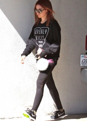 Ashley Tisdale - Leaving a Gym in Studio City