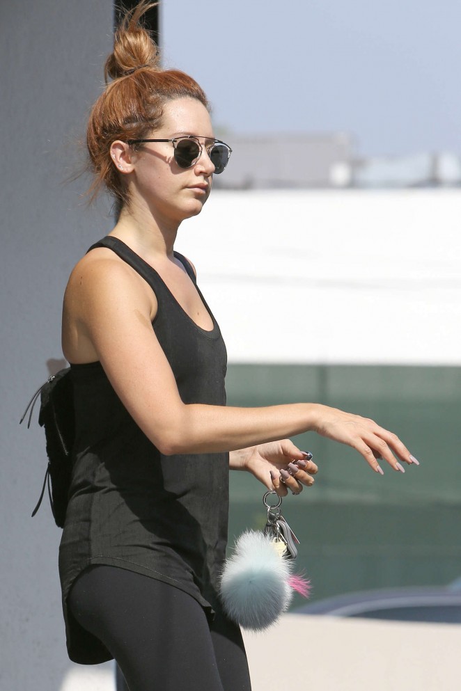 Ashley Tisdale - Leaving a yoga class in West Hollywood