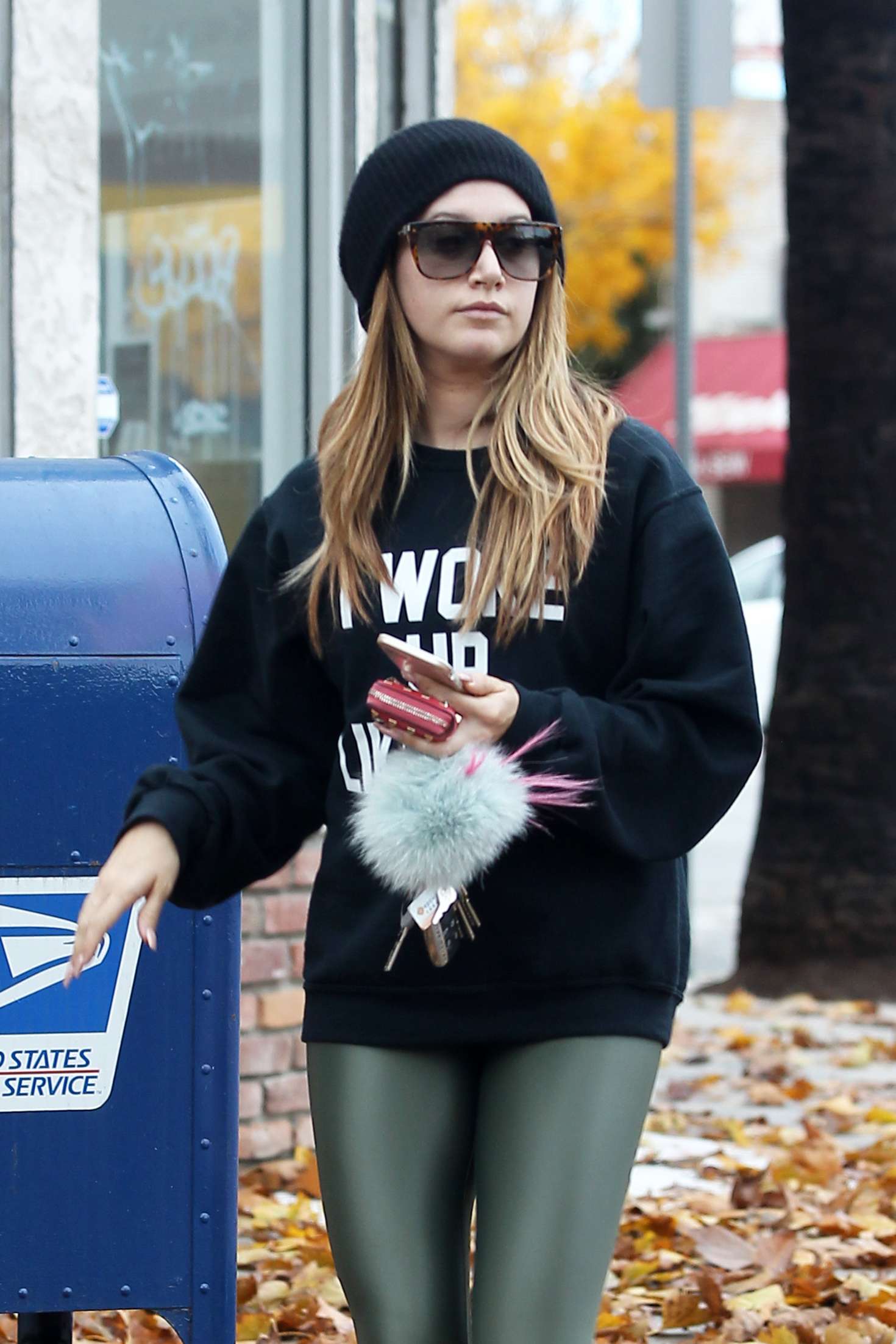 Ashley Tisdale - Leaving her pilates class in Los Angeles