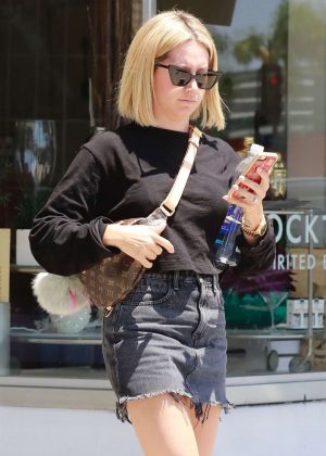 Ashley Tisdale - Leaving the Color Camp manicure bar in Los Angeles