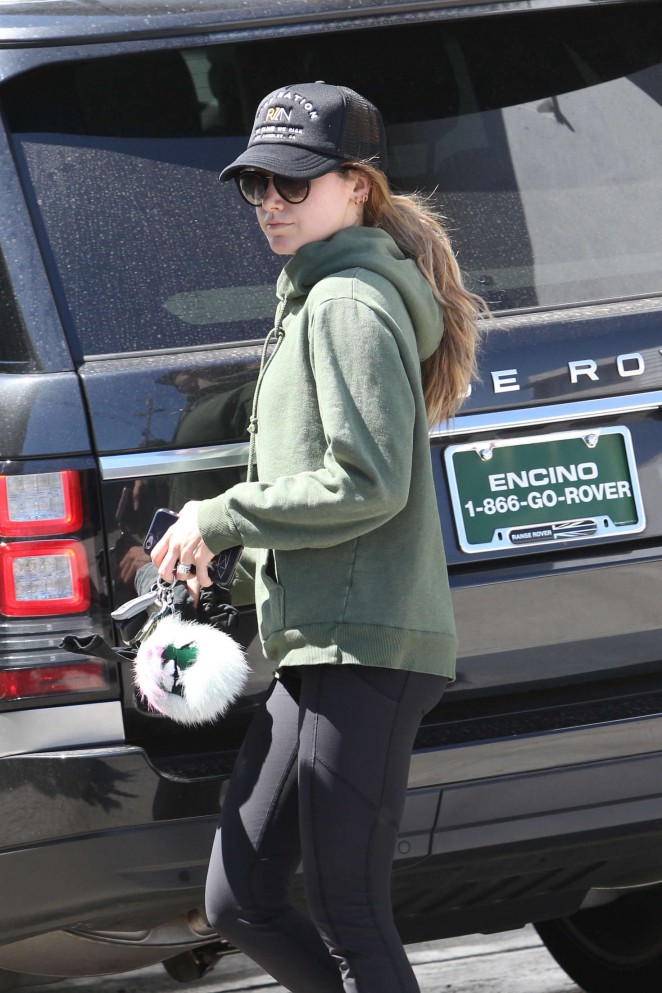 Ashley Tisdale - Leaving the gym in Beverly Hills