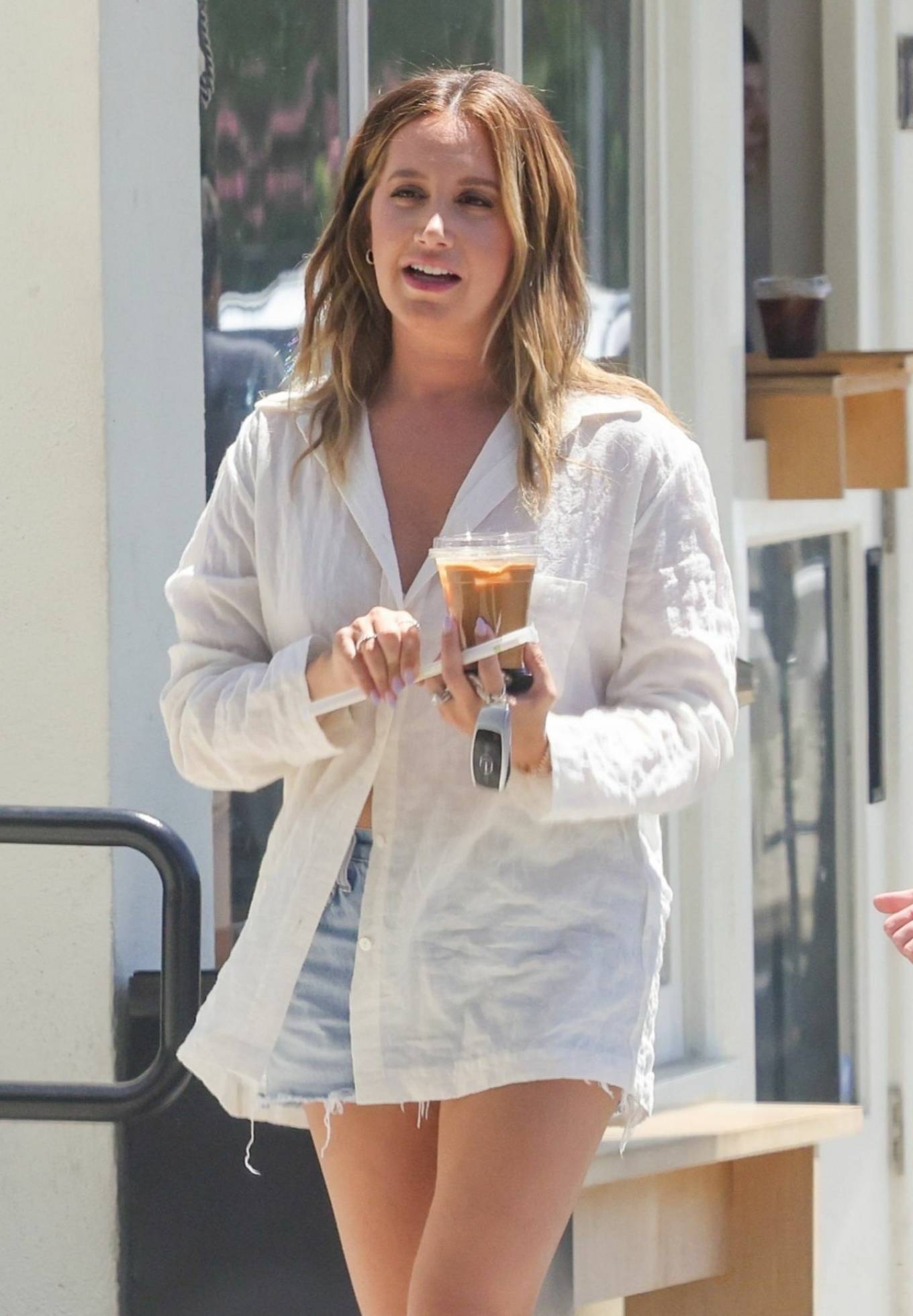 Ashley Tisdale - Seen at Maru Coffee in Los Angeles