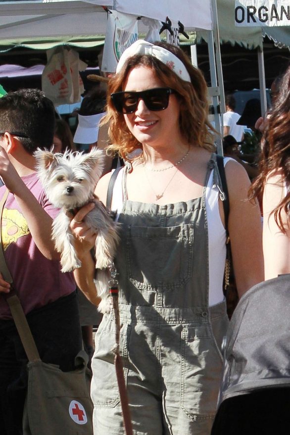 Ashley Tisdale - Shopping at the local farmers market in Los Angeles