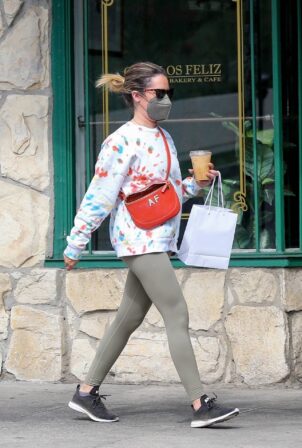Ashley Tisdale - Stops at Maru Coffee in Los Angeles
