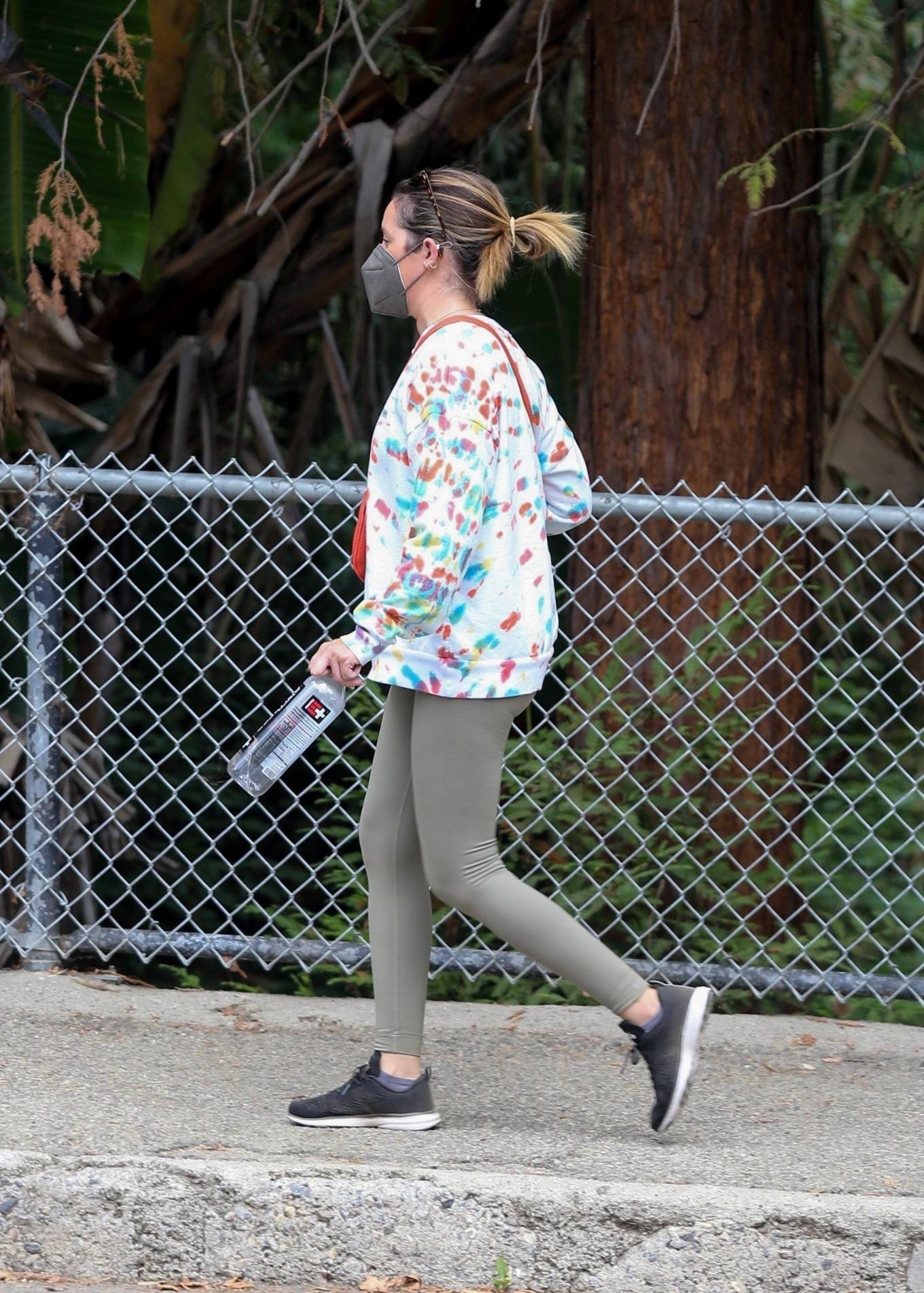 Ashley Tisdale 2021 : Ashley Tisdale – Stops at Maru Coffee in Los Angeles-05