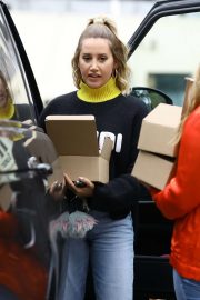 Ashley Tisdale with an open box in West Hollywood