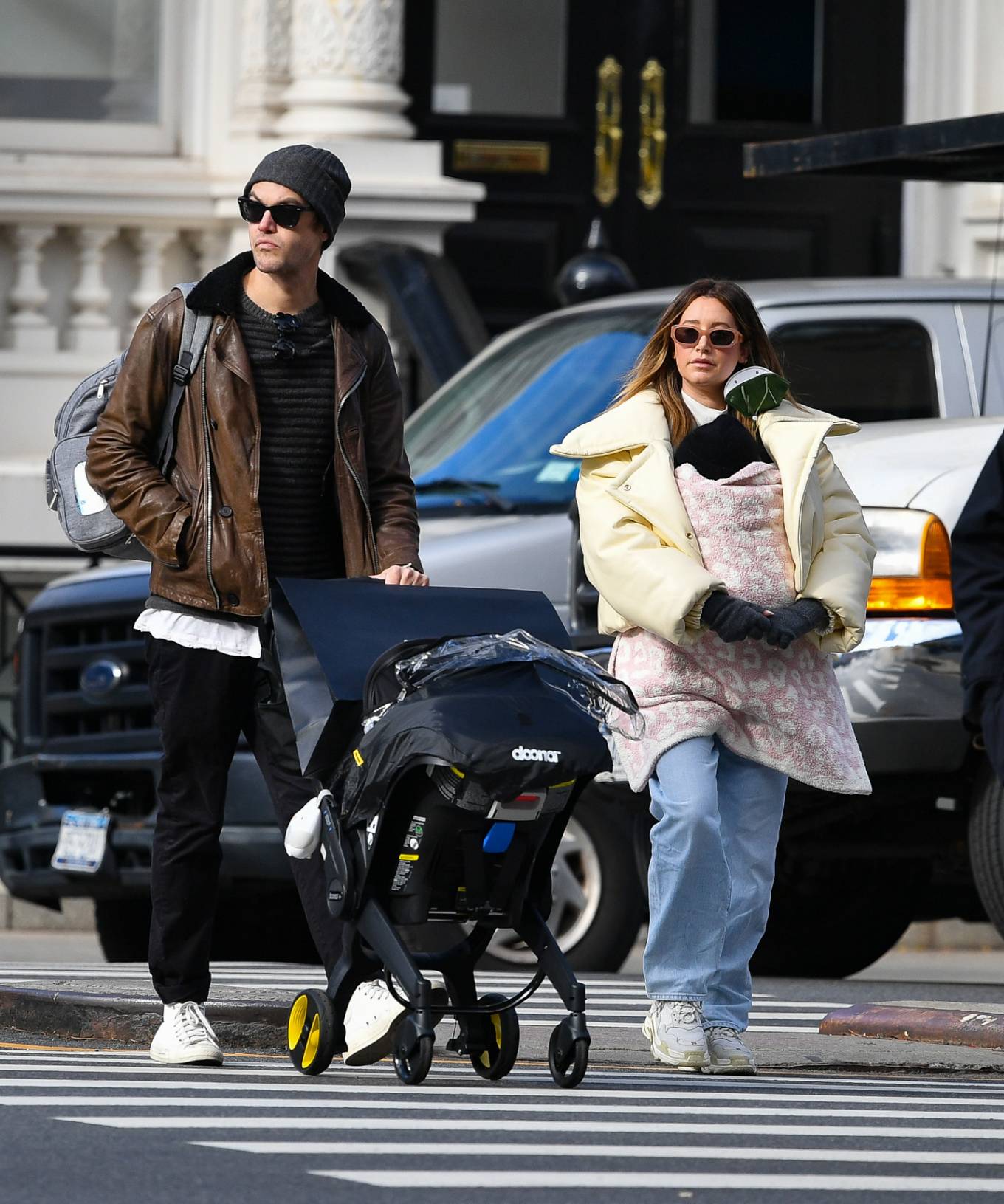 Ashley Tisdale 2021 : Ashley Tisdale – With Christopher French on a family stroll in New York City-05