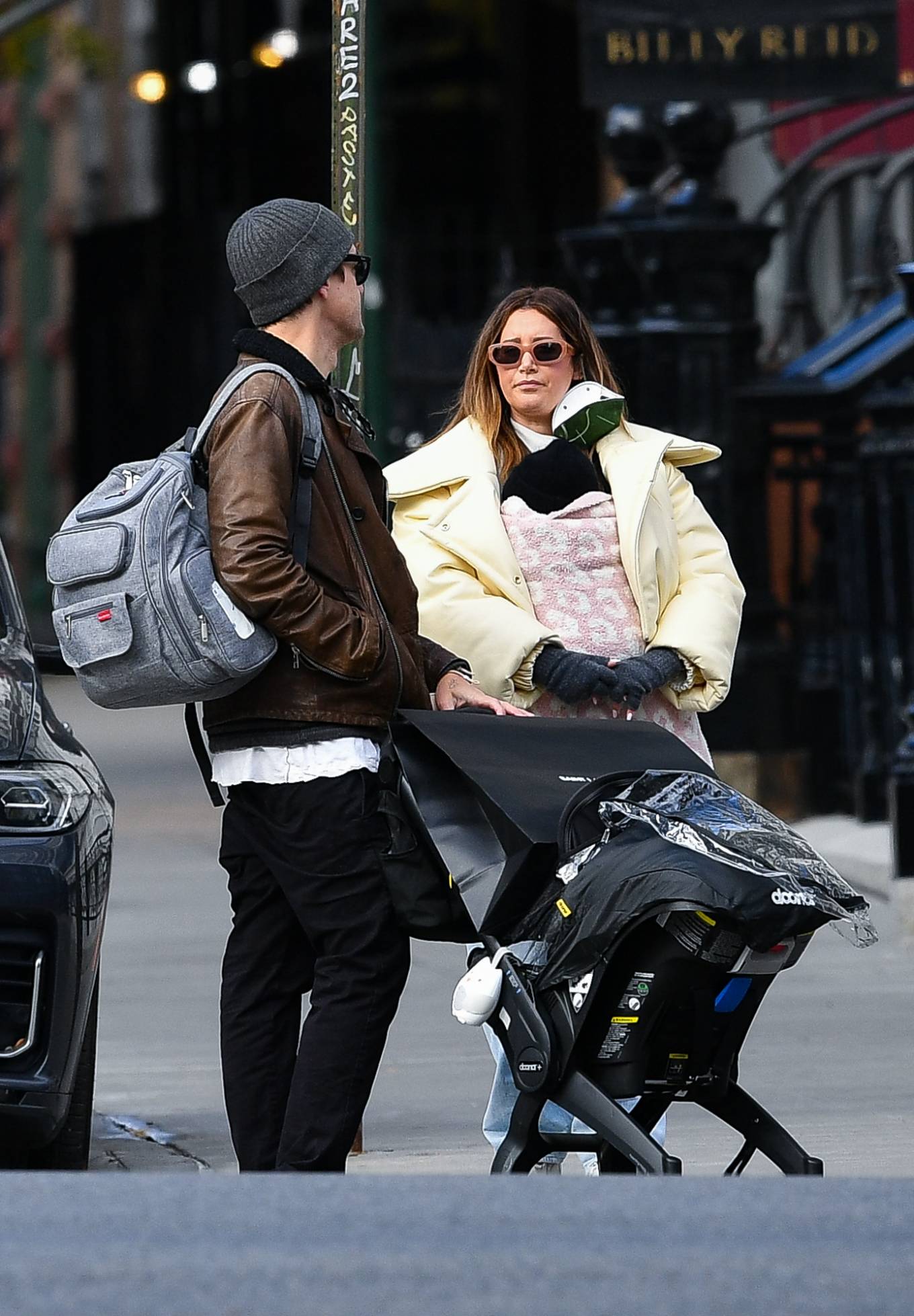 Ashley Tisdale - With Christopher French on a family stroll in New York City