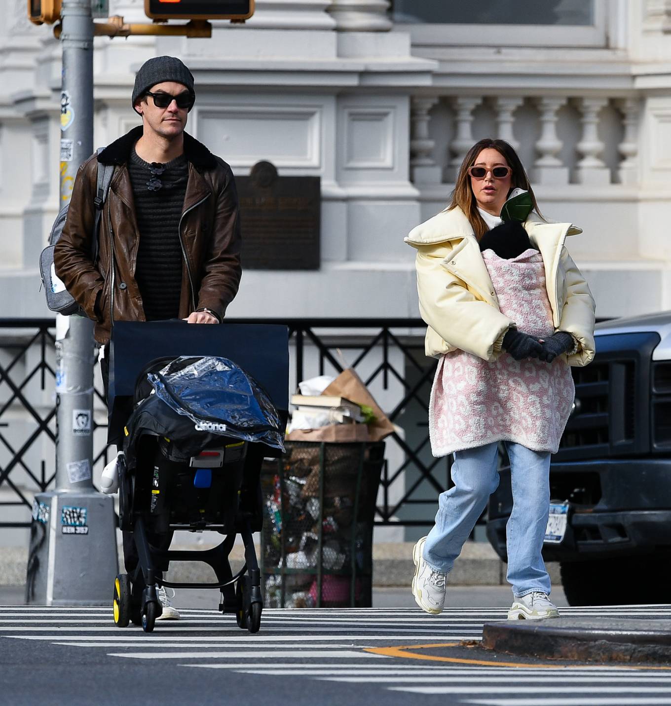 Ashley Tisdale 2021 : Ashley Tisdale – With Christopher French on a family stroll in New York City-08