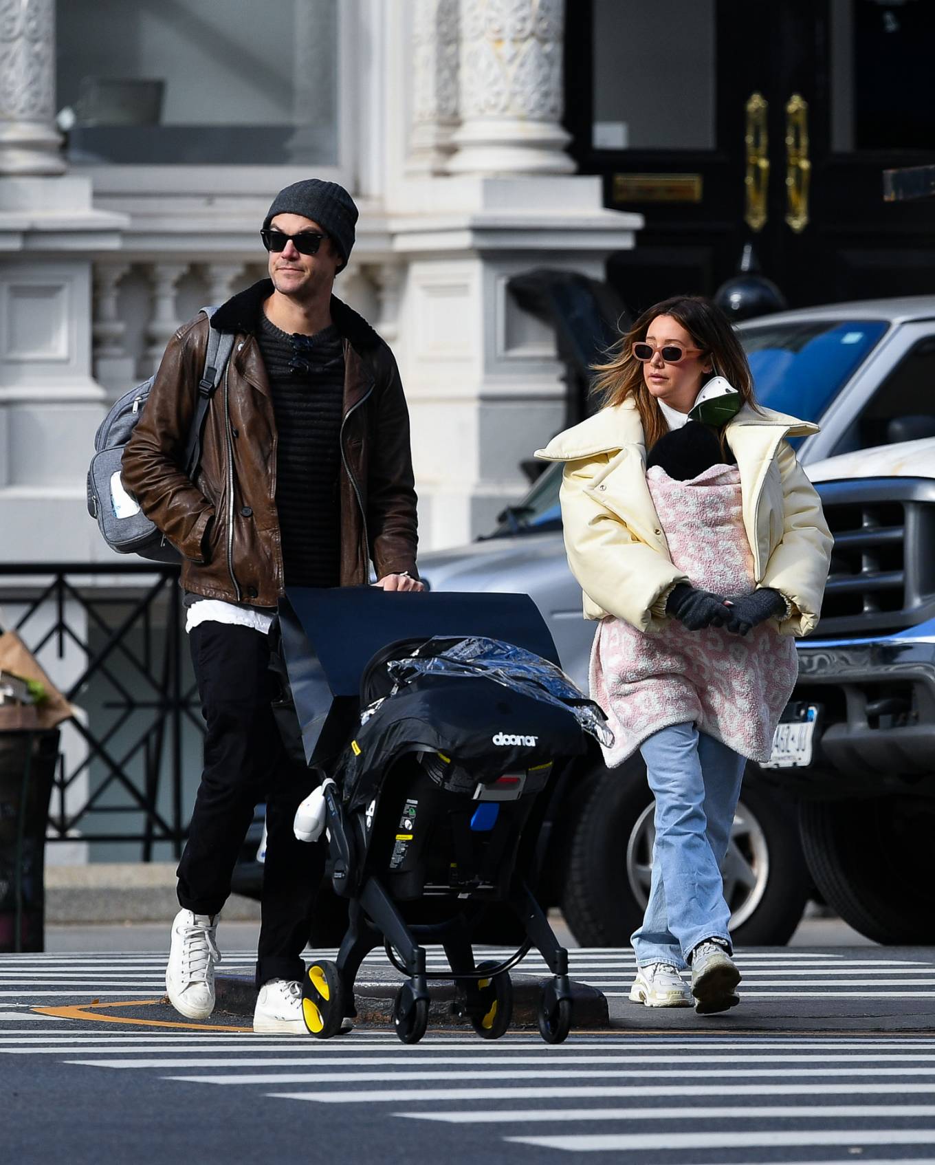 Ashley Tisdale 2021 : Ashley Tisdale – With Christopher French on a family stroll in New York City-11