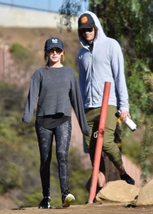 Ashley Tisdale With Husband Christopher French Hike in Los Angeles