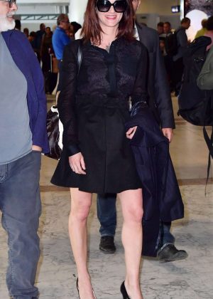 Asia Argento Arriving at Airport in Nice