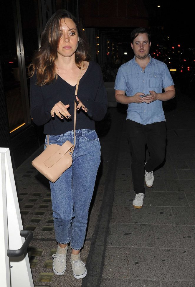 Aubrey Plaza at Sexy Fish in Mayfair