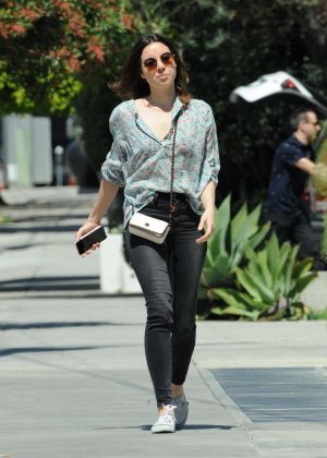 Aubrey Plaza in Jeans - Out in West Hollywood