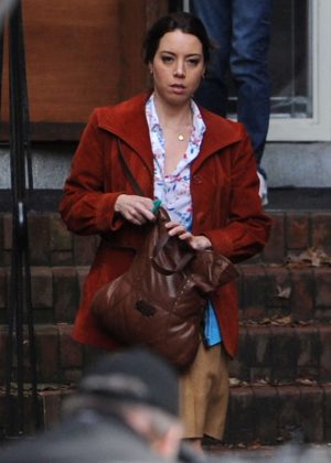 Aubrey Plaza - On the set of 'Chucky' in Vancouver
