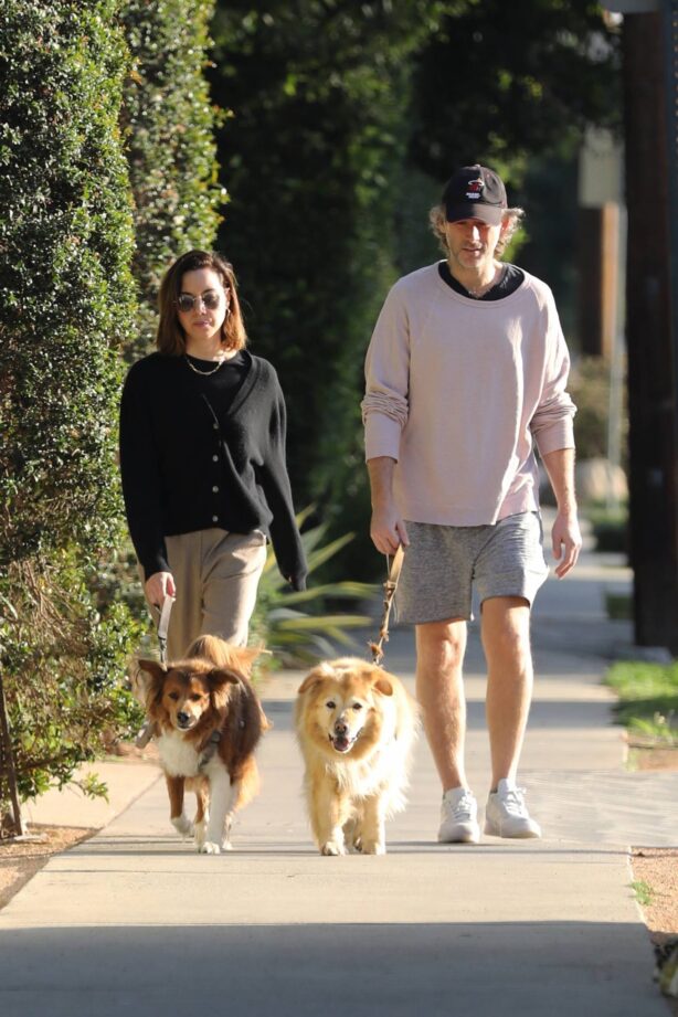 Aubrey Plaza - With husband Jeff Baena out in Los Angeles