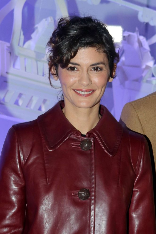 Audrey Tautou - Galeries Lafayette Haussmann Christmas Lights Switch On in Paris