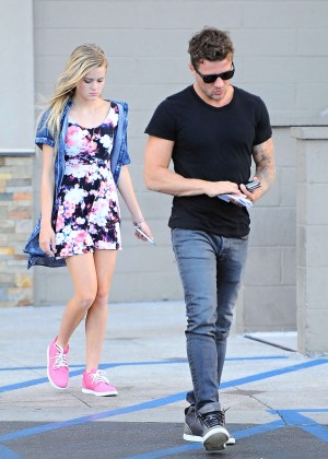 Ava Phillippe in Mini Dress out in Westwood